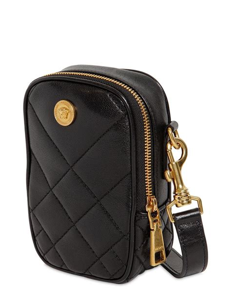 versace quilted crossbody bag|versace crossbody bag men.